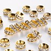 Brass Crystal Rhinestone Spacer Beads LS-RSB093-2G-1