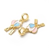 Rack Plating Alloy Colorful Enamel European Dangle Charms PALLOY-P289-04G-3