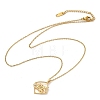 Brass Clear Cubic Zirconia Pendant Necklaces for Women NJEW-R018-02G-02-4