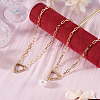 2Pcs Brass Necklaces NJEW-TAC0045-6