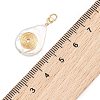 Spiral Copper Wire Wrapped Natural Nucleated Baroque Keshi Pearl Pendants PALLOY-JF05276-02-4
