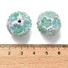 Polymer Clay Rhinestone Beads with Resin X-RESI-Z045-07-3
