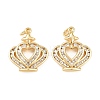 Brass Micro Pave Cubic Zirconia Pendants KK-C162-101G-1