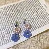 Alloy Lampwork Stud Dangle Earrings WG3F254-03-1