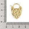 Brass Micro Pave Cubic Zirconia Pendants KK-P299-13G-3