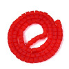 Transparent Frosted Glass Beads Strands GLAA-N072-01A-A07-2