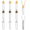 9Sets 3 Colors Clear Glass Long Bottle Pendants FIND-GA0004-62-1