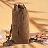 Flocking Fibre Drawstring Backpacks with PU Leather Straps and Alloy Clasps ABAG-WH20019-02A-7