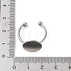 Adjustable 304 Stainless Steel Finger Rings Components STAS-K278-04E-P-4
