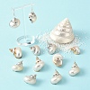 Electroplated Spiral Shell Pendants BSHE-YW0001-07G-4