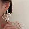 Petaline Alloy Hoop Earrings FS-WG7841D-01-4