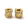 Rack Plating Brass Micro Pave Cubic Zirconia Spacer Beads KK-C010-09-3