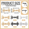 6Pcs 6 Styles Chinese Knot Alloy Adjustable Jean Button Pins FIND-TA0010-52-3