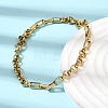 304 Stainless Steel Link Chain Bracelet & Necklace Jewelry Sets SJEW-L199-17G-3