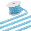 10 Yards Polyester Elastic Lace Trim SRIB-WH0011-121C-1