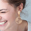 48Pcs 2 style Brass Stud Earring Findings KK-BC0009-65-5
