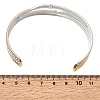 Two Tone 304 Stainless Steel Multi-strand Cuff Bangles for Women SA-CBA82C8-06GP-4