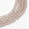 Transparent Glass Bead Strands GLAA-R166-6mm-01F-1