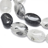 Natura Tourmalinated Quartz/Black Rutilated Quartz Beads Strands G-D0001-19-3