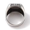 Viking 304 Stainless Steel Vegvisir Wide Finger Rings for Mens RJEW-U005-18A-04-3