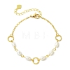 Natural Cultured Freshwater Pearl Beads Link Bracelets BJEW-JB14043-3
