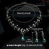 Alloy & Rhinestone Studs Earrings & Necklaces Set PW-WG1364A-10-1