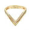 Adjustable Brass Micro Pave Clear Cubic Zirconia Finger Rings RJEW-S044-140-NF-1