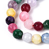 Dyed Natural White Jade Beads Strands G-T139-6mm-60-04-3