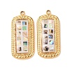 304 Stainless Steel Enamel Pendants STAS-F352-05B-03-1