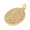 Brass Micro Pave Rhinestone Pendants KK-Z161-01G-02-2