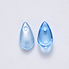 Transparent Spray Painted Glass Charms GLAA-R211-07-C01-2