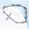 201 Stainless Steel Link Chain Bracelets BJEW-A032-02GP-03-5