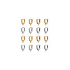16Pcs 2 Colors Brass Micro Pave Cubic Zirconia Huggie Hoop Earring Findings KK-DC0002-76-6