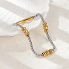 304 Stainless Steel Ball Chain Bracelets for Women Men BJEW-Z087-22GP-3