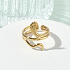 304 Stainless Steel Cuff Open Rings for Women RJEW-L341-01B-G-2