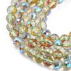 Electroplate Transparent Glass Beads EGLA-B013-02A-AB18-3