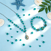 2 Strands 2 Styles Synthetic Turquoise Beads Strands G-PH0003-48A-4