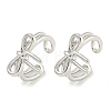 Brass Cuff Earrings for Women EJEW-C104-039P-1
