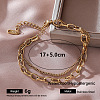 Vintage Style 304 Stainless Steel Cable Chain Twisted Chain 2-Strand Necklaces for Women EW9990-3-1