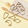 10Pcs Alloy Open Back Bezel Pendants PALLOY-YWC0002-02AB-5