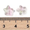 Transparent Spray Painted Frosted Glass Beads X2-GLAA-NH0003-01-4