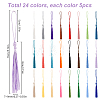 120Pcs 24 Colors Polyester Tassel Decorations HJEW-SP0001-06-2