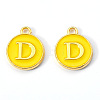 Golden Plated Alloy Enamel Charms ENAM-S118-09D-2