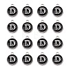 Platinum Plated Alloy Charms LS-ENAM-S118-02D-P-2