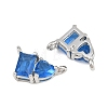 Brass Pave Cubic Zirconia Charms CU-CBA6A75-04P-07-2