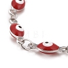 Enamel Horse Eye Link Chains Bracelet BJEW-P271-05P-02-3