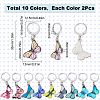 20Pcs 10 Colors Alloy Enamel Butterfly Charms Locking Stitch Markers HJEW-SC0001-28-2