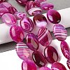 Natural Striped Agate/Banded Agate Beads Strands G-Q182-01A-2