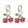 Cherry 304 Stainless Steel Huggie Hoop Earrings EJEW-TA00772-3