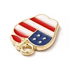American Flag Style Alloy Enamel Pendants ENAM-M046-02G-4